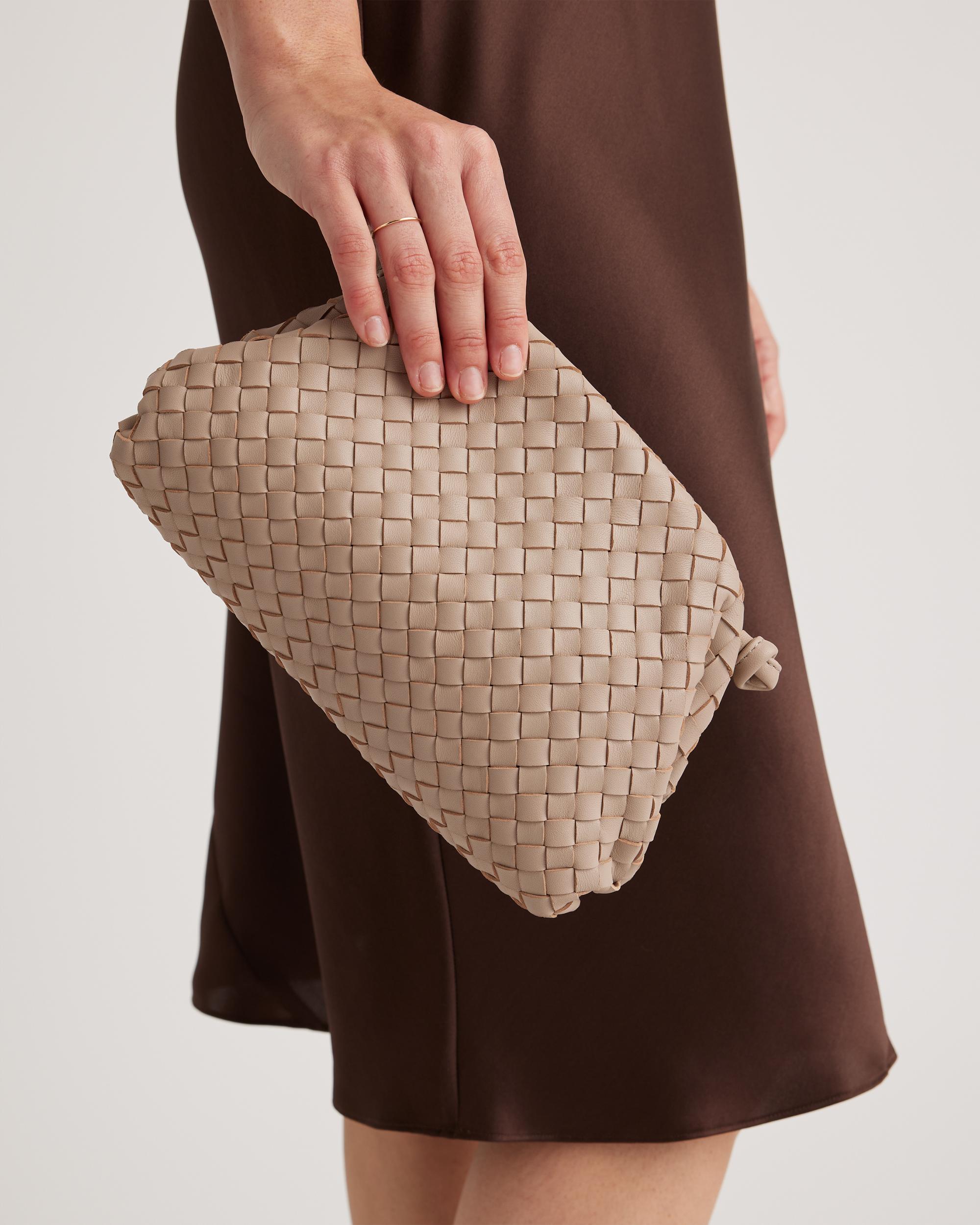 Quince | Women's Italian Leather Handwoven Pouch Crossbody Clutch Product Image
