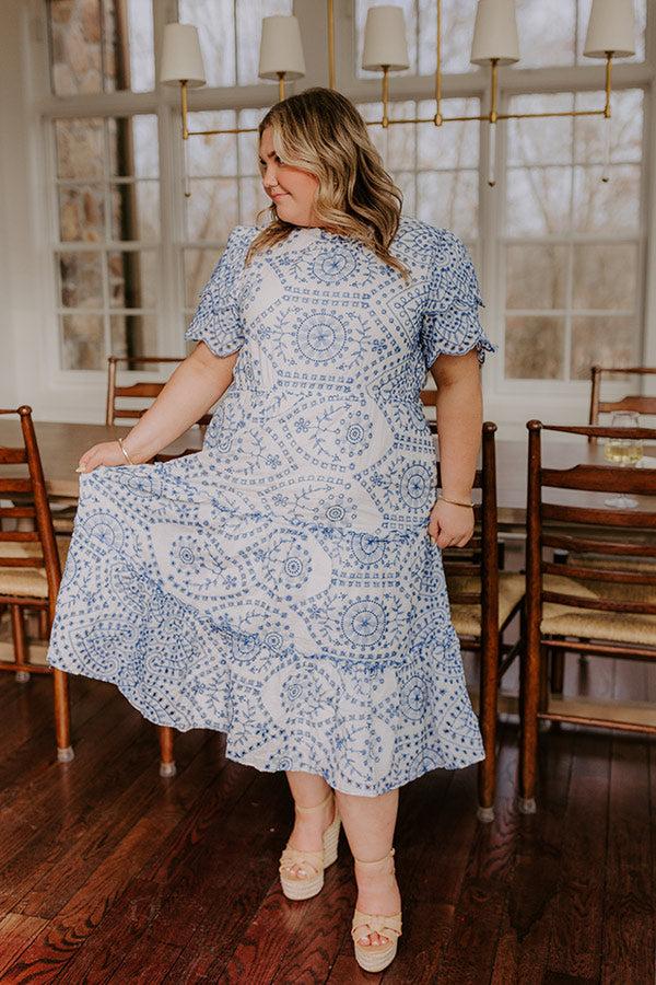 Brunch and Bubbly Eyelet Midi Curves Product Image