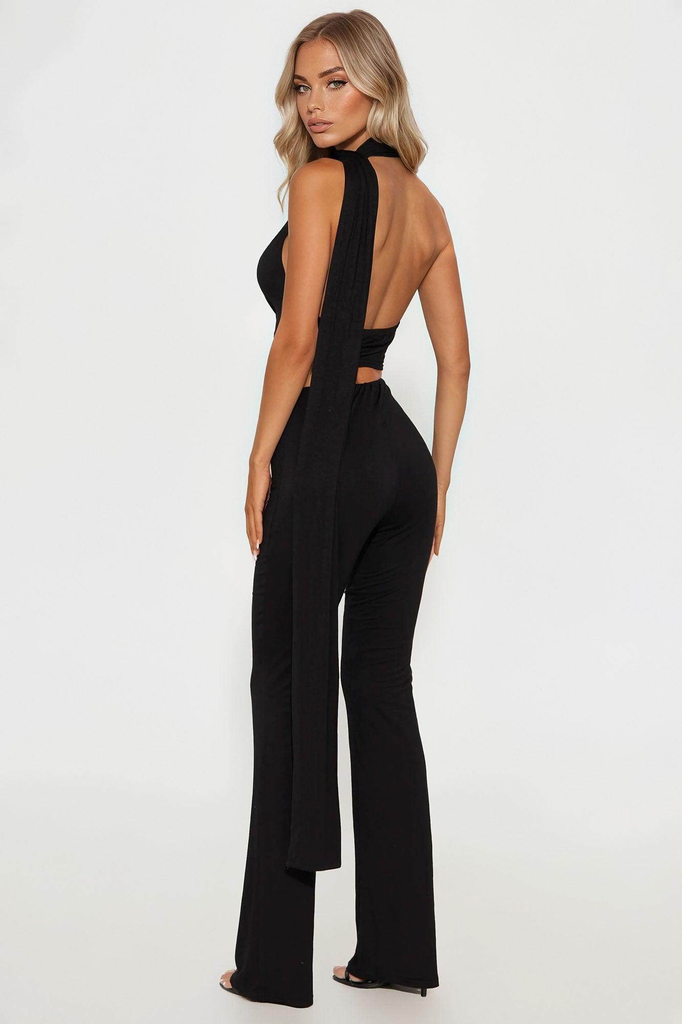 Jazleen Double Lined Jumpsuit - Black Female Product Image