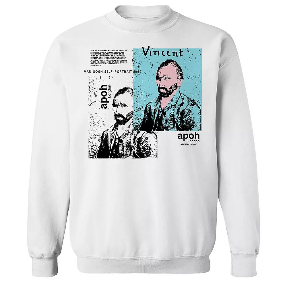 Men's apoh - Van Gogh Self Portrait Graphic Fleece Sweatshirt,  Product Image