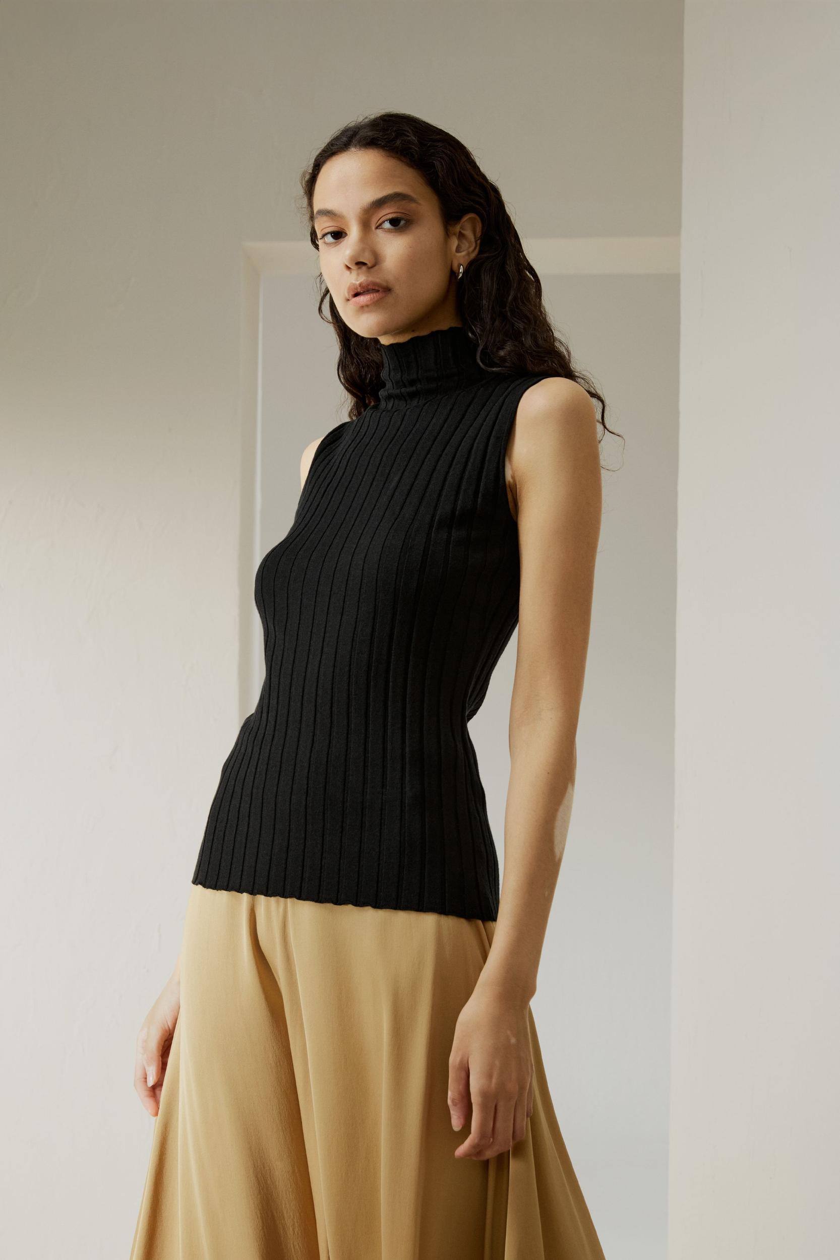 Silk-Cashmere Blend Knit Top Product Image