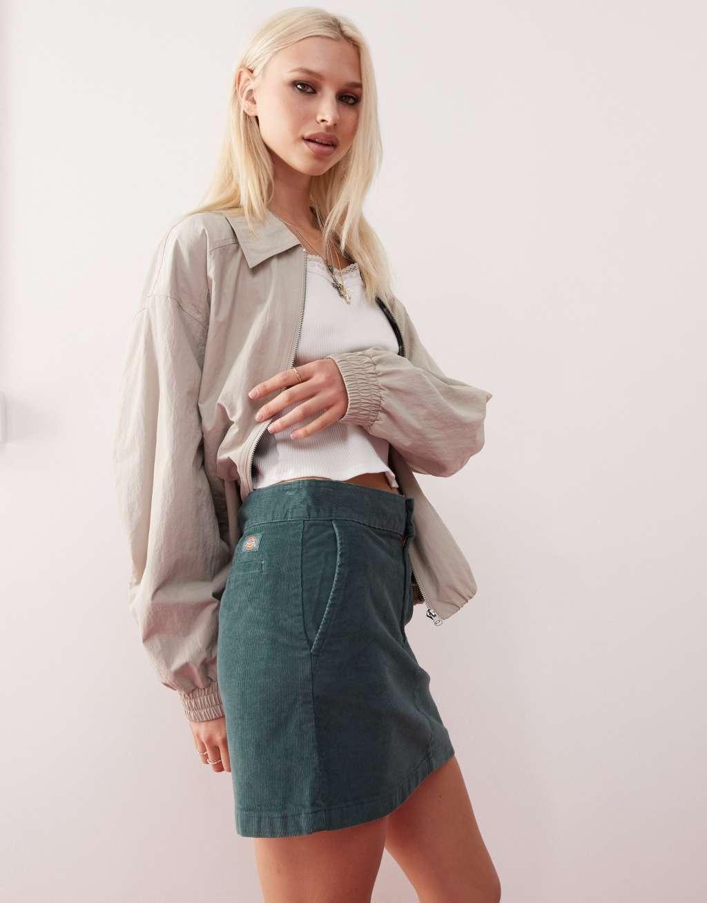 Dickies Seasonal mini skirt in teal Product Image