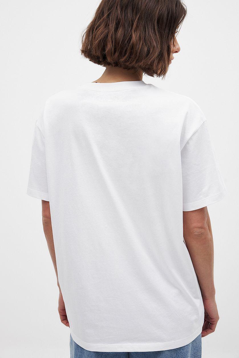 Printed Round Neck Oversized Tee Product Image