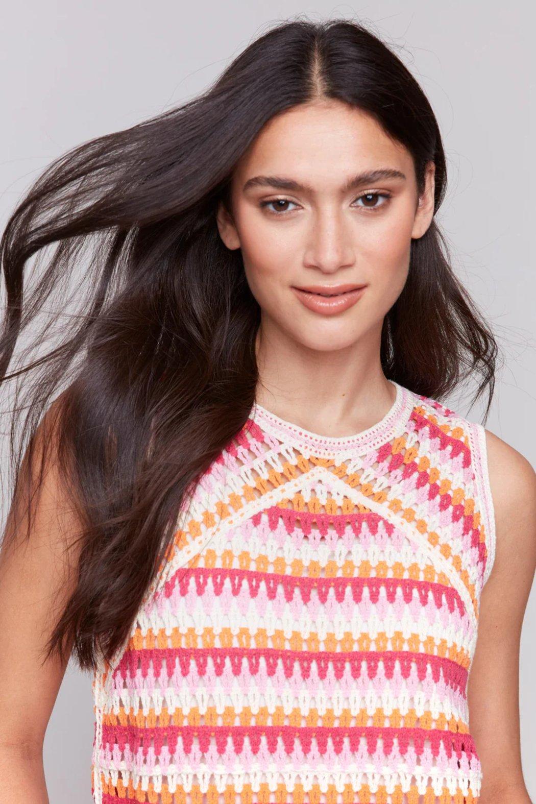 Charlie B Crochet Sleeveless Top Product Image