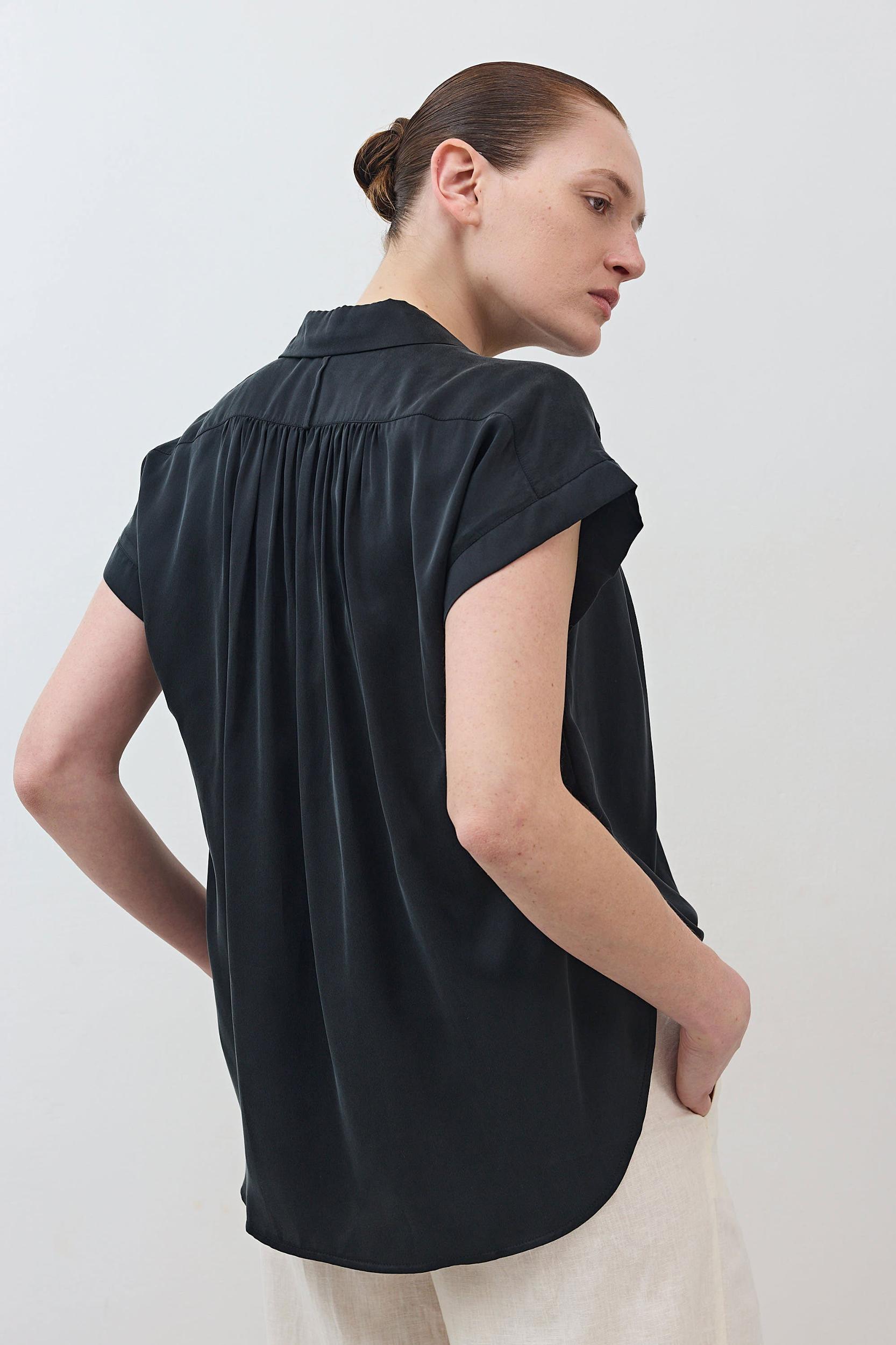 The Nonchalant Oversized Silk Blouse Product Image