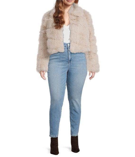 Azalea Wang Plus Size Tumi Faux Fur Collared Filled Jacket Product Image