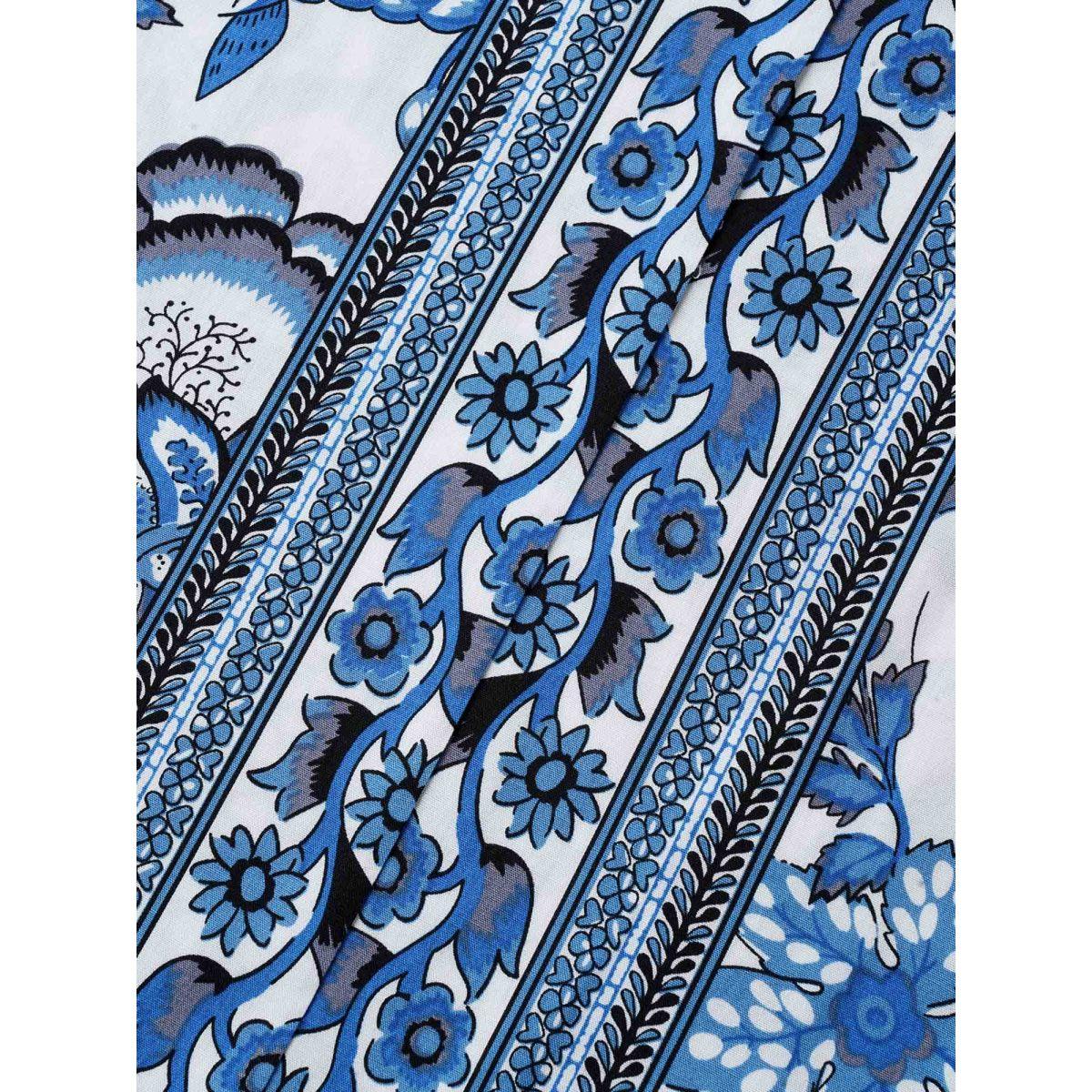 Plus Size Rayon Boho Print Split Side Cami Top Women White Resort Non V-neck Vacation Tank Tops Camis BloomChic 12/L Product Image