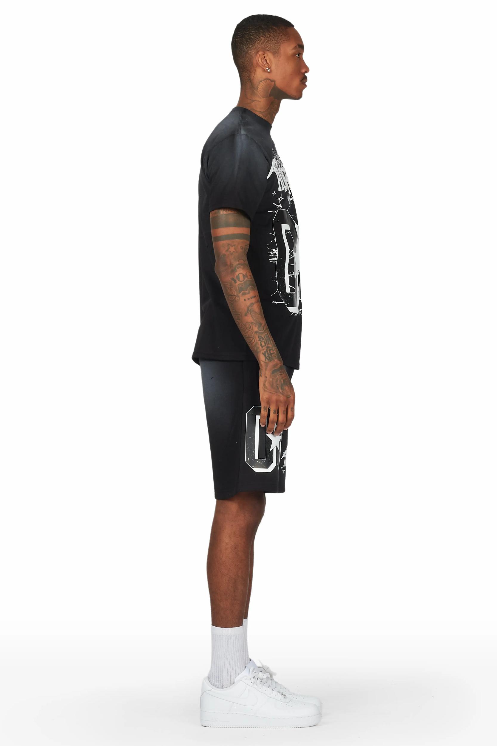 Allstar Black T-Shirt Short Set Male Product Image