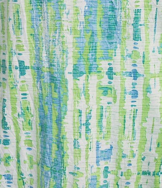 Ali Miles Green Abstract Print Button Front Tank Set Product Image