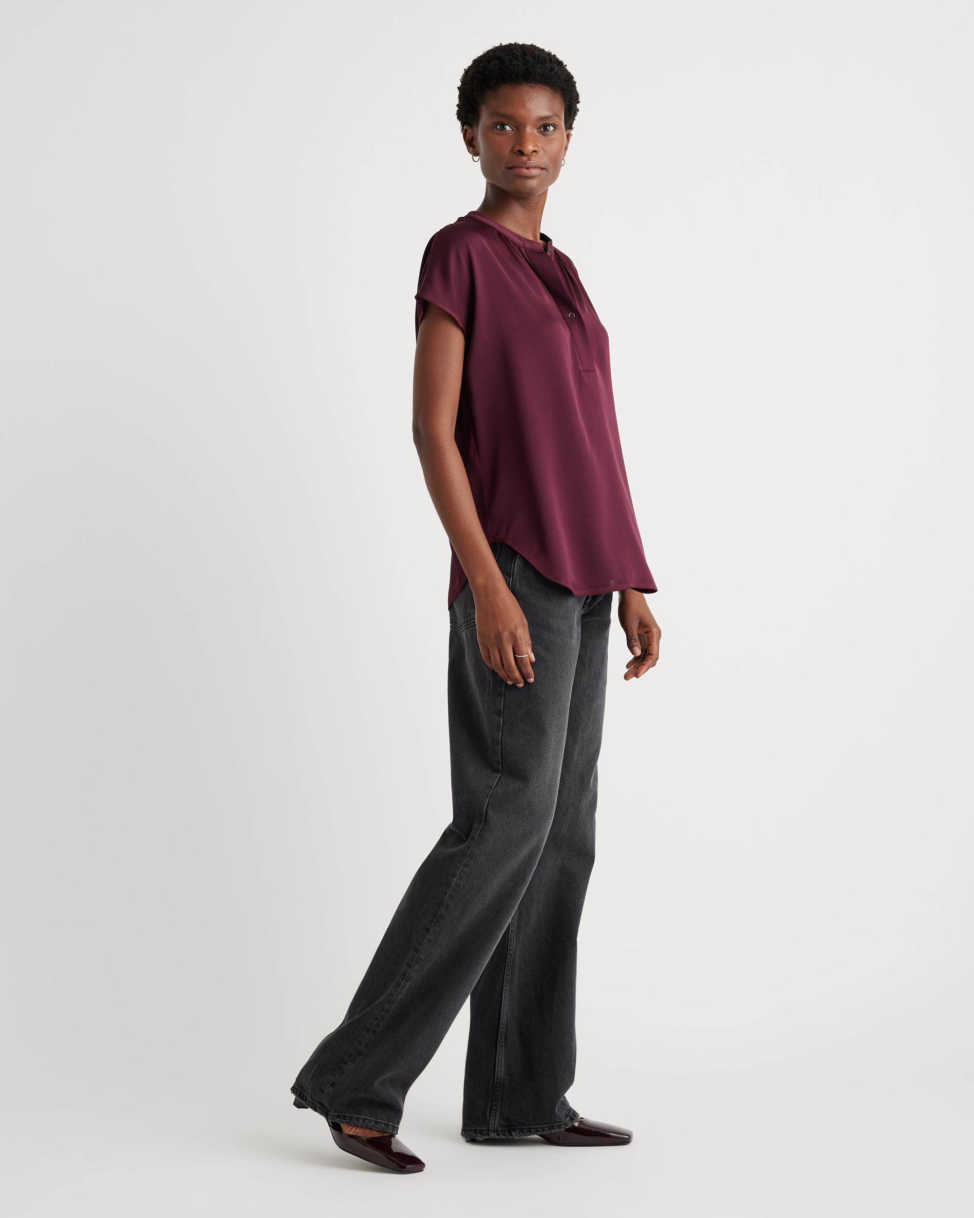 Quince | Women's Washable Stretch Silk Dolman Sleeve Blouse Mulberry Silk Product Image