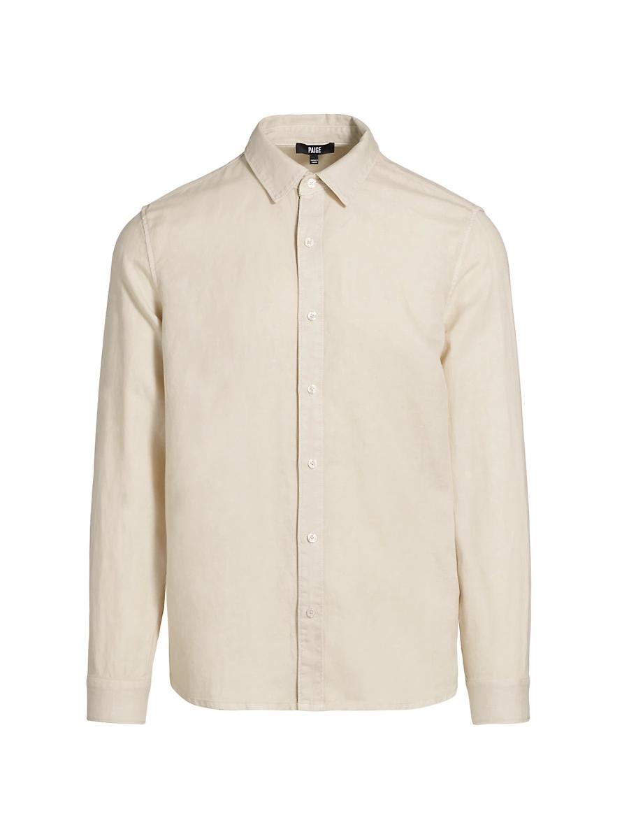 Mens Peters Linen-Blend Long-Sleeve Shirt Product Image