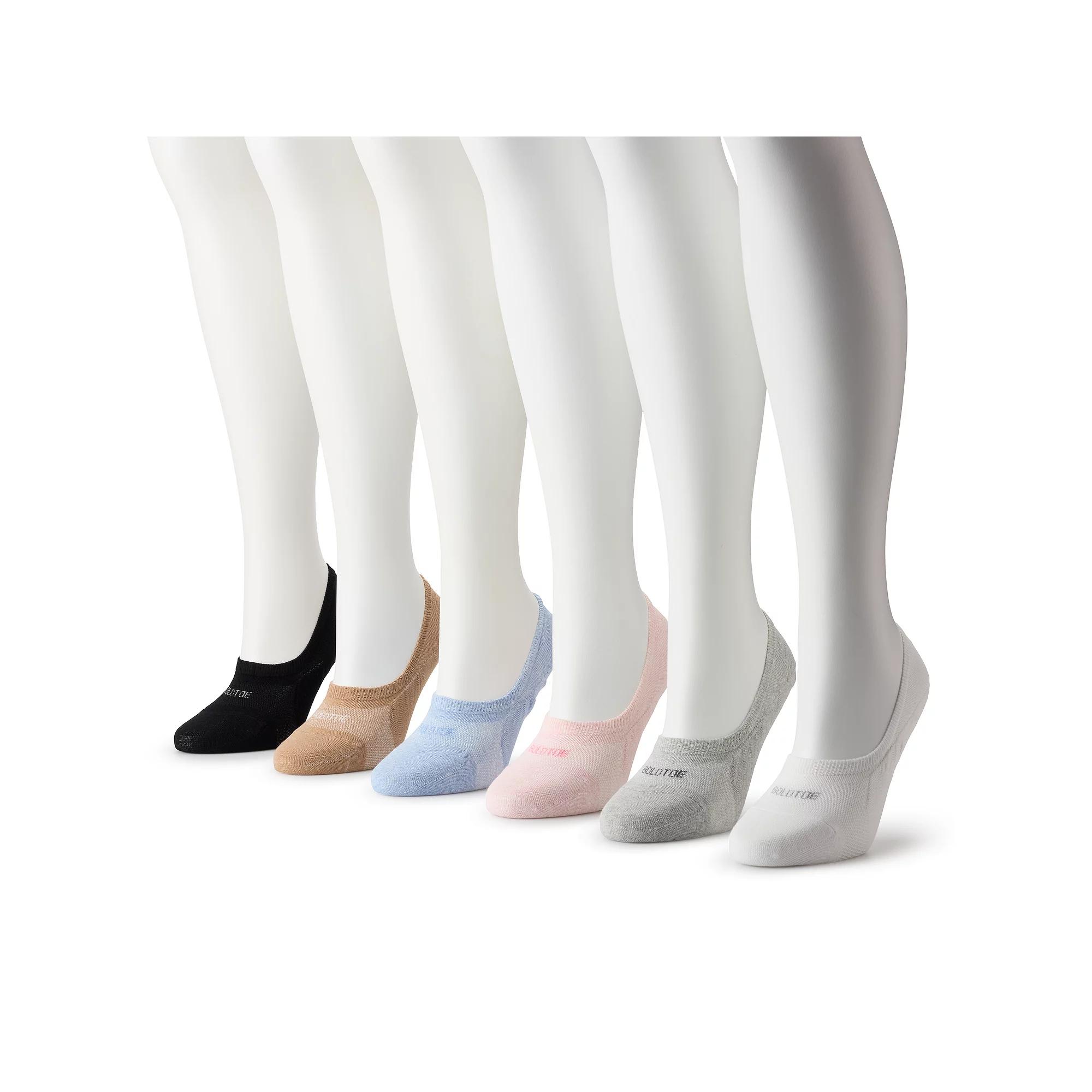 Women's GOLDTOE® 6-Pack Everyday Ballerina No-Show Socks, Size: 9-11, Beige Product Image