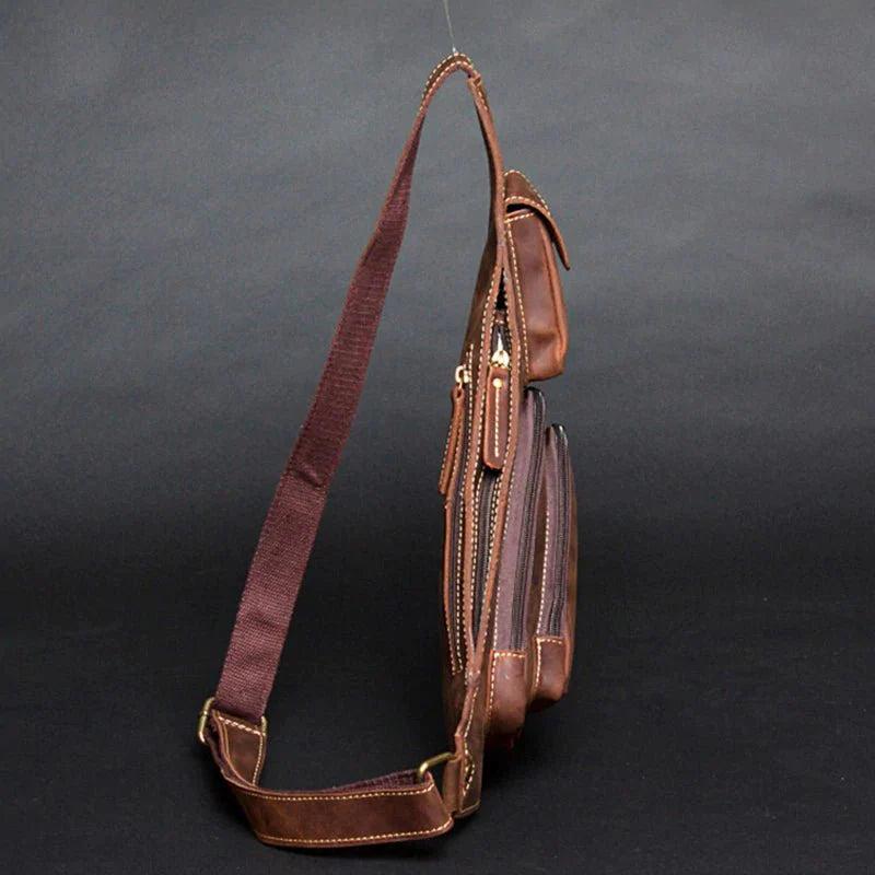 Perfect Leather Chest Pack Men's Leather Sling Bag Chest Bag Product Image