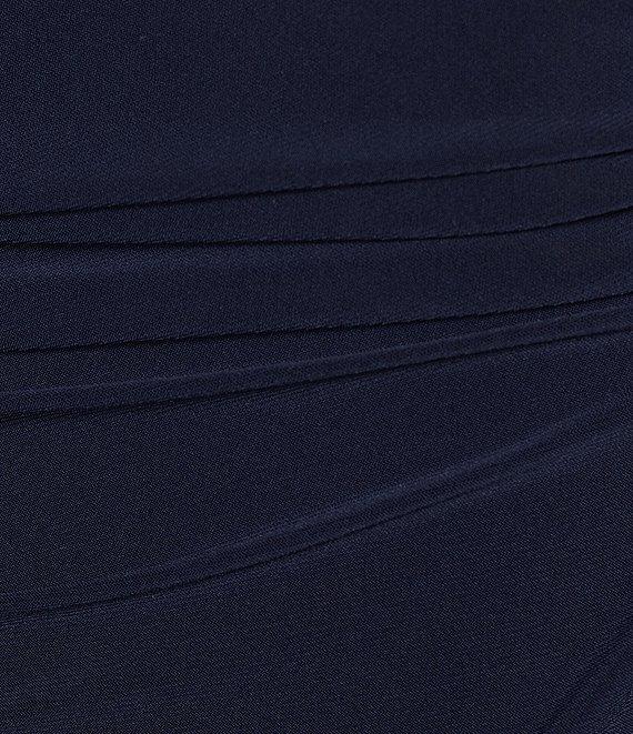 Moda Tara Short Sleeve Stretch Knit Crew Neck Midi Sheath Dress Product Image