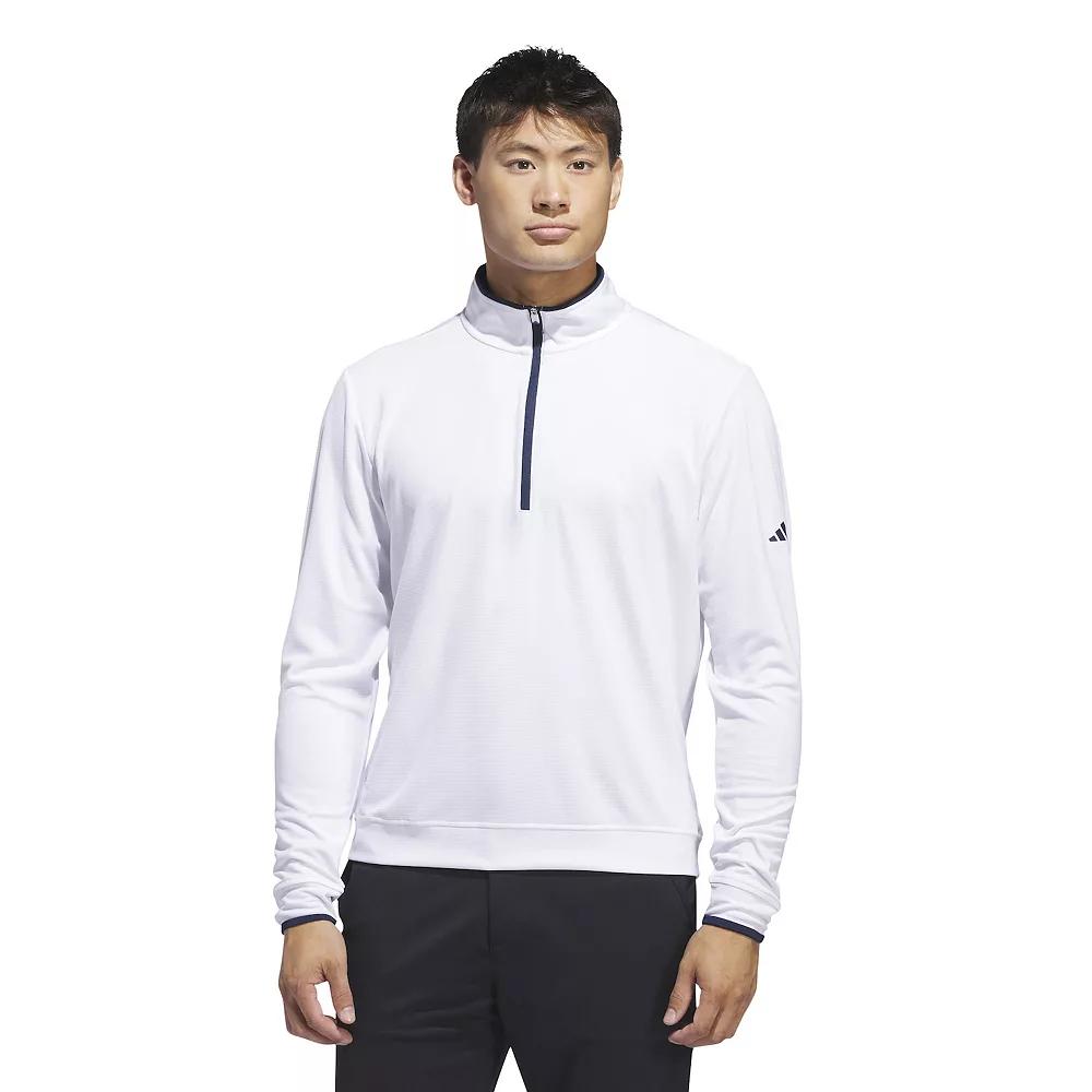 Men's adidas Lightweight Half-Zip Golf Top, Size: XL, White Product Image