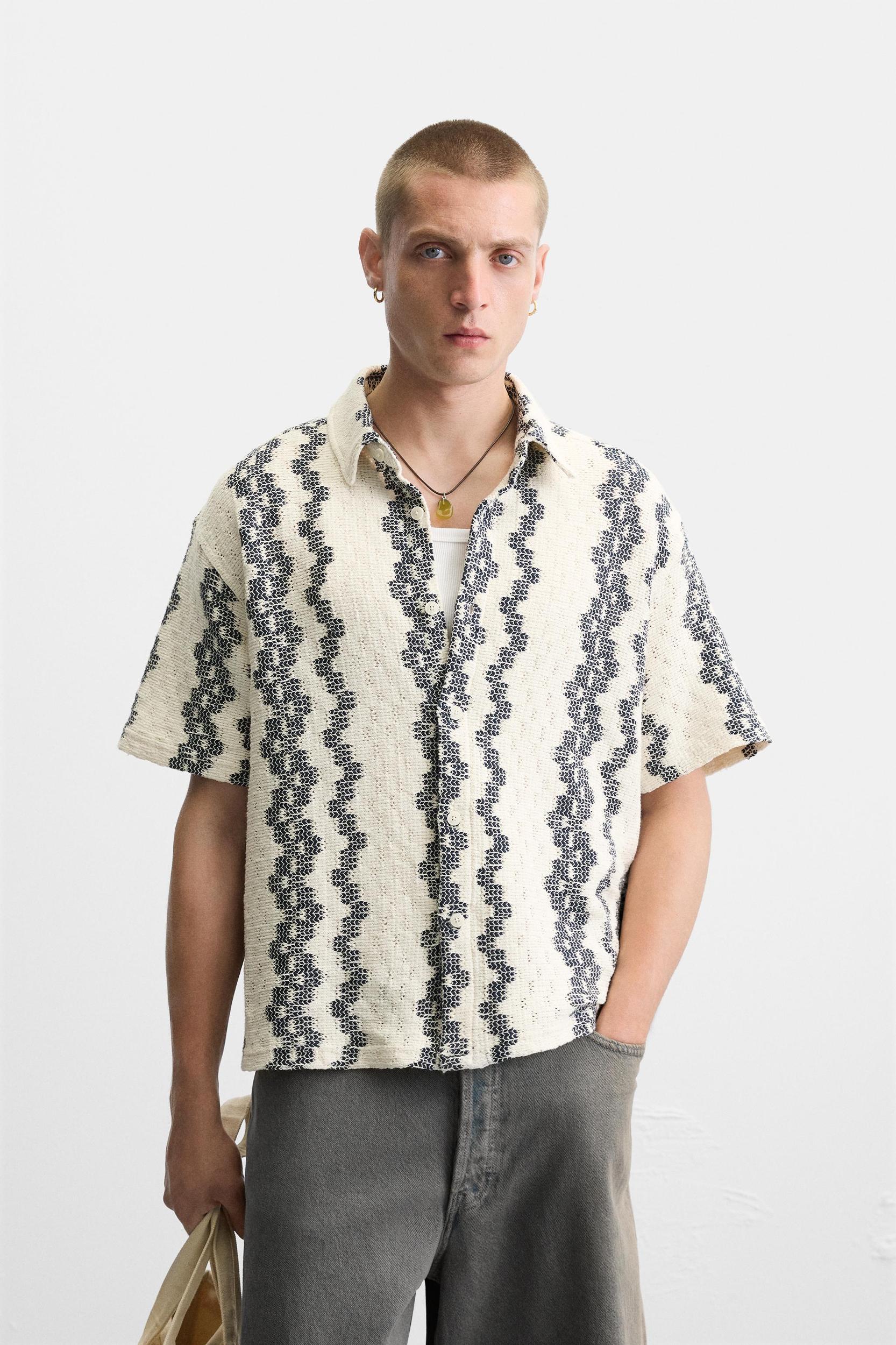 OPENWORK TEXTURED SHIRT Product Image