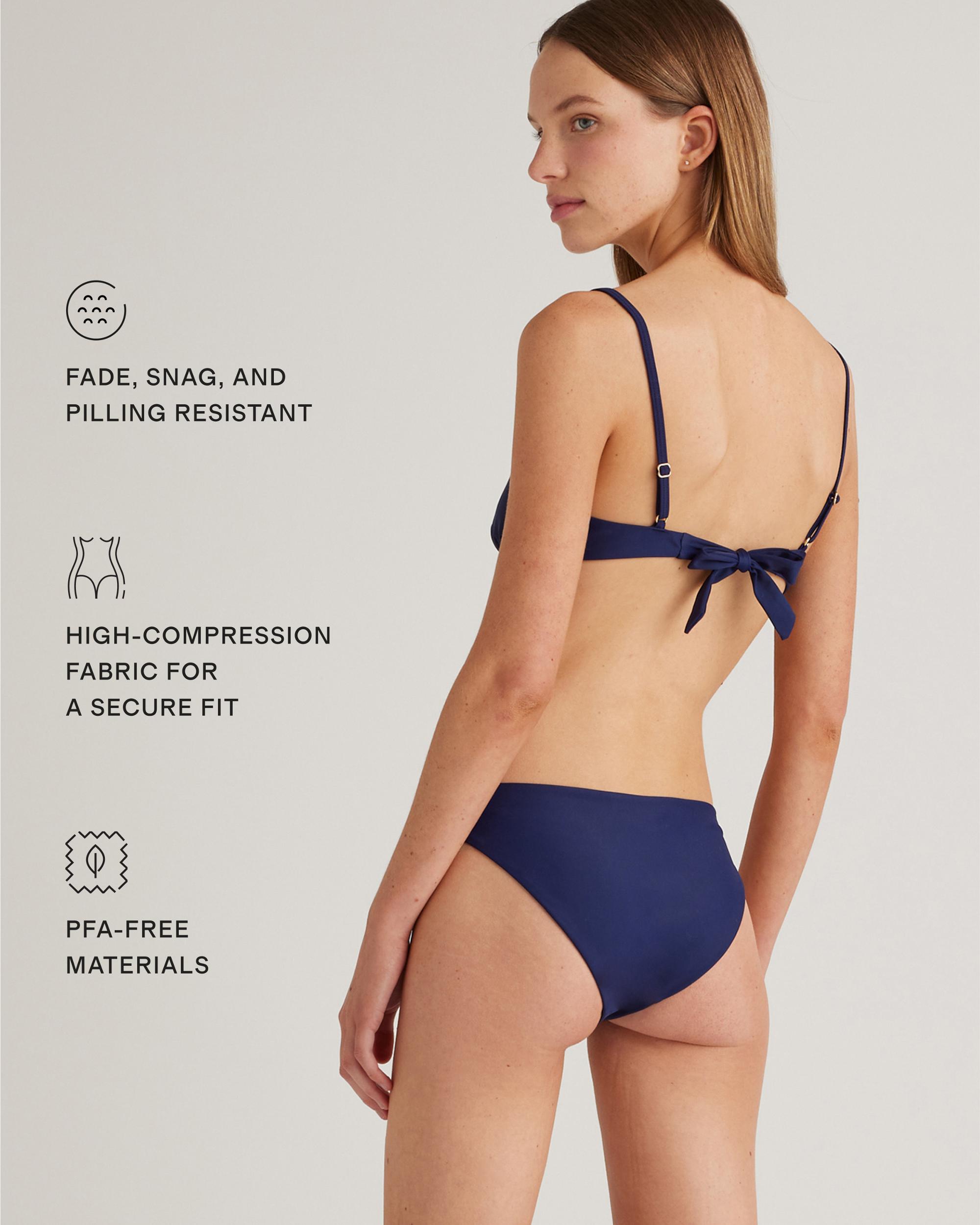 Quince | Women's Italian Demi Bikini Top Size XS, 78% Recycled Polyamide, 22% Spandex Product Image