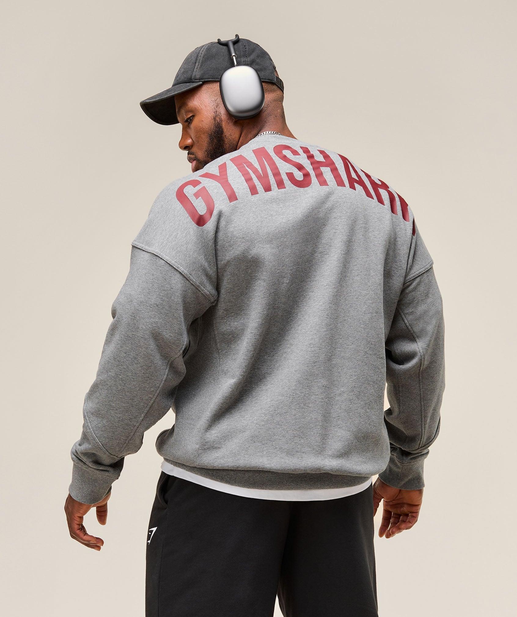 Gymshark Power Crew - Charcoal Core Marl Male Product Image