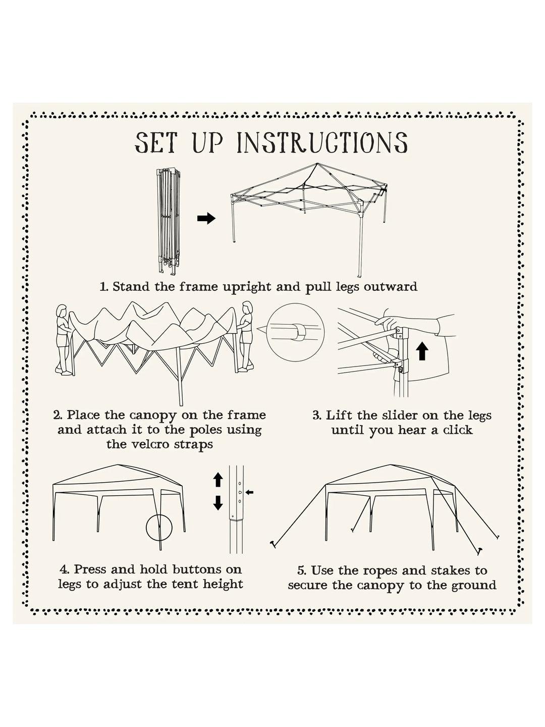 Live Happy Instant Canopy Tent - Mandala Folk Patchwork Product Image