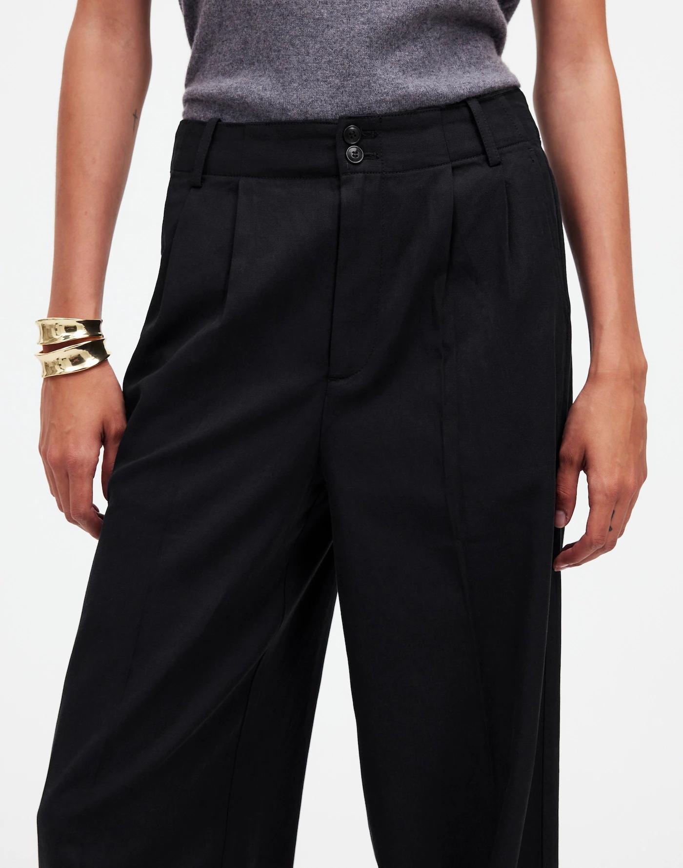 The Petite Harlow Wide-Leg Pant in Drapey Twill Product Image
