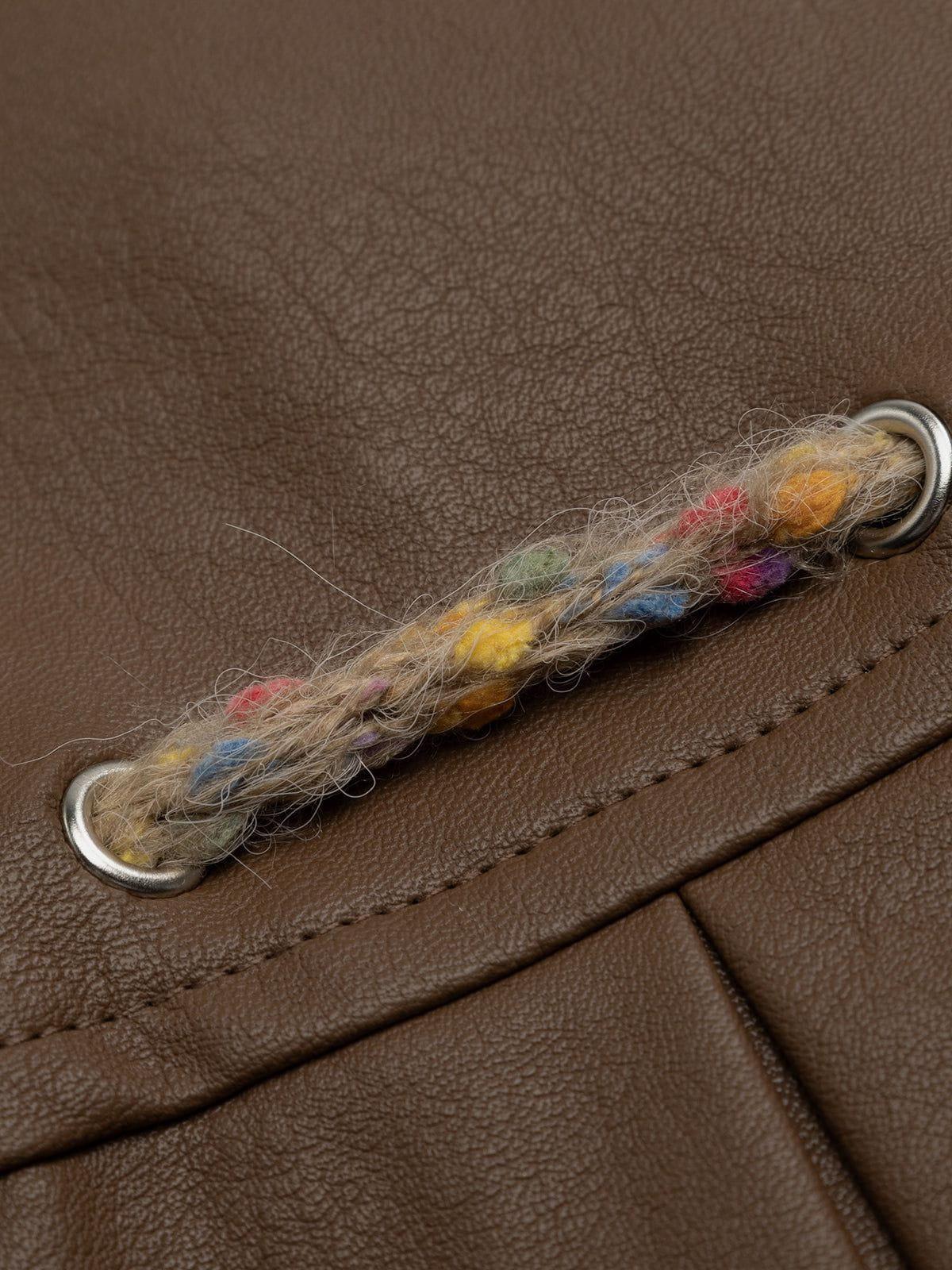 Aelfric Eden Drawstring Wrinkle Faux Leather Skirt Female Product Image