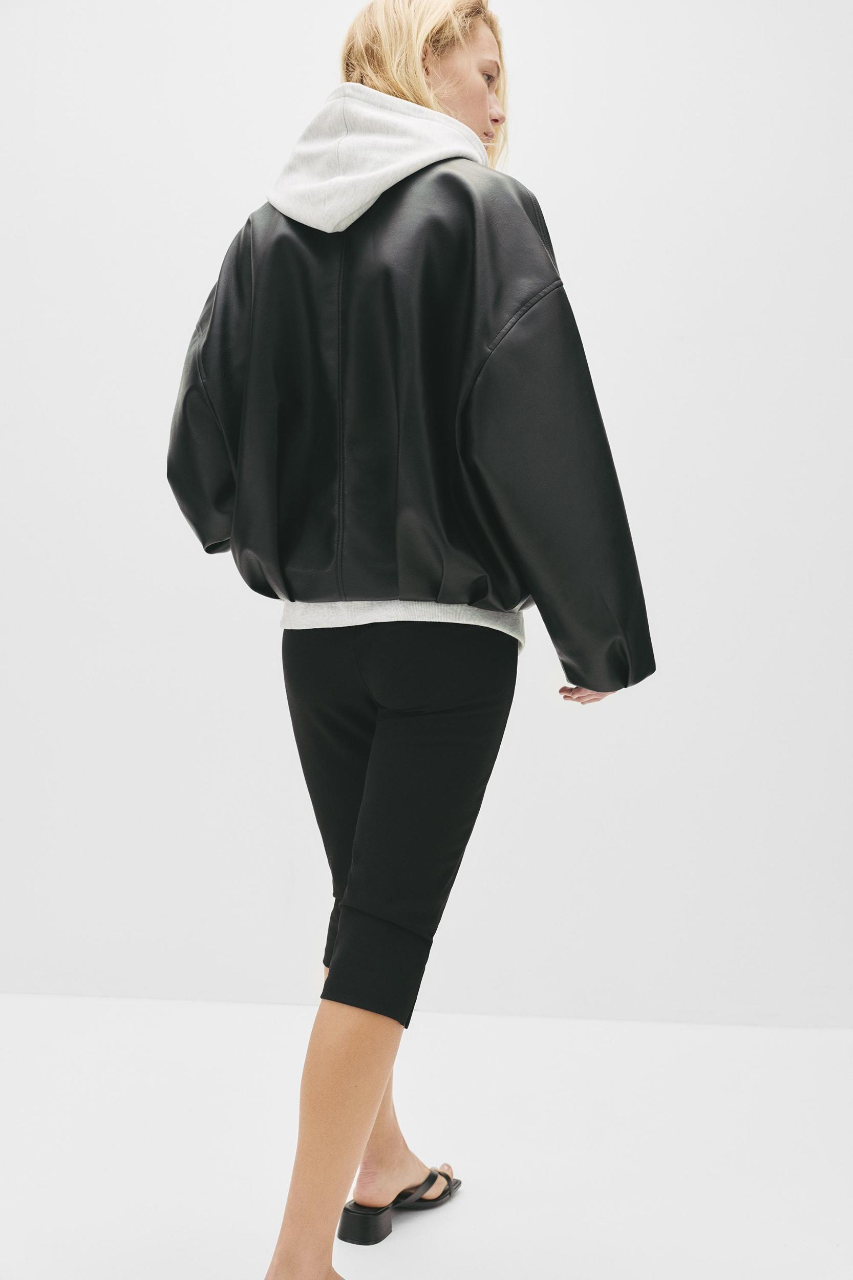 Faux leather bomber jacket Product Image