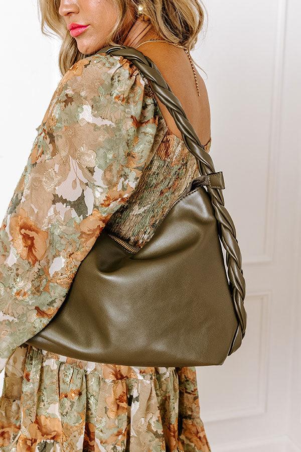 Cityscape Moment Faux Leather Purse In Martini Olive Product Image