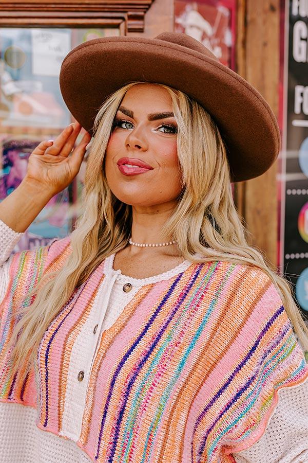 Chasing Wanderlust Wool Fedora In Mocha Product Image