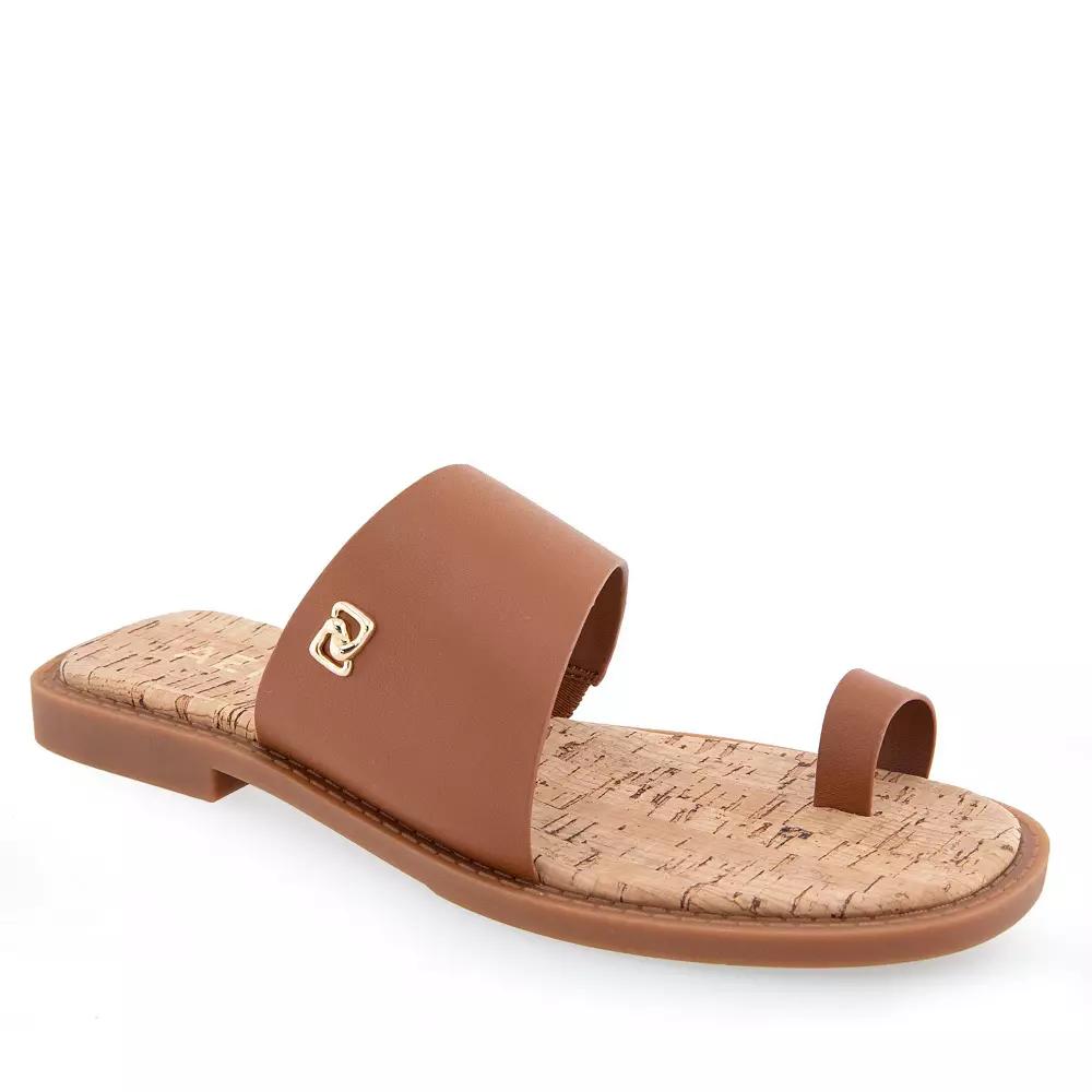 Aerosoles Carder Women's Toe Ring Slide Sandals, Size: 9.5, Pu Leather Product Image