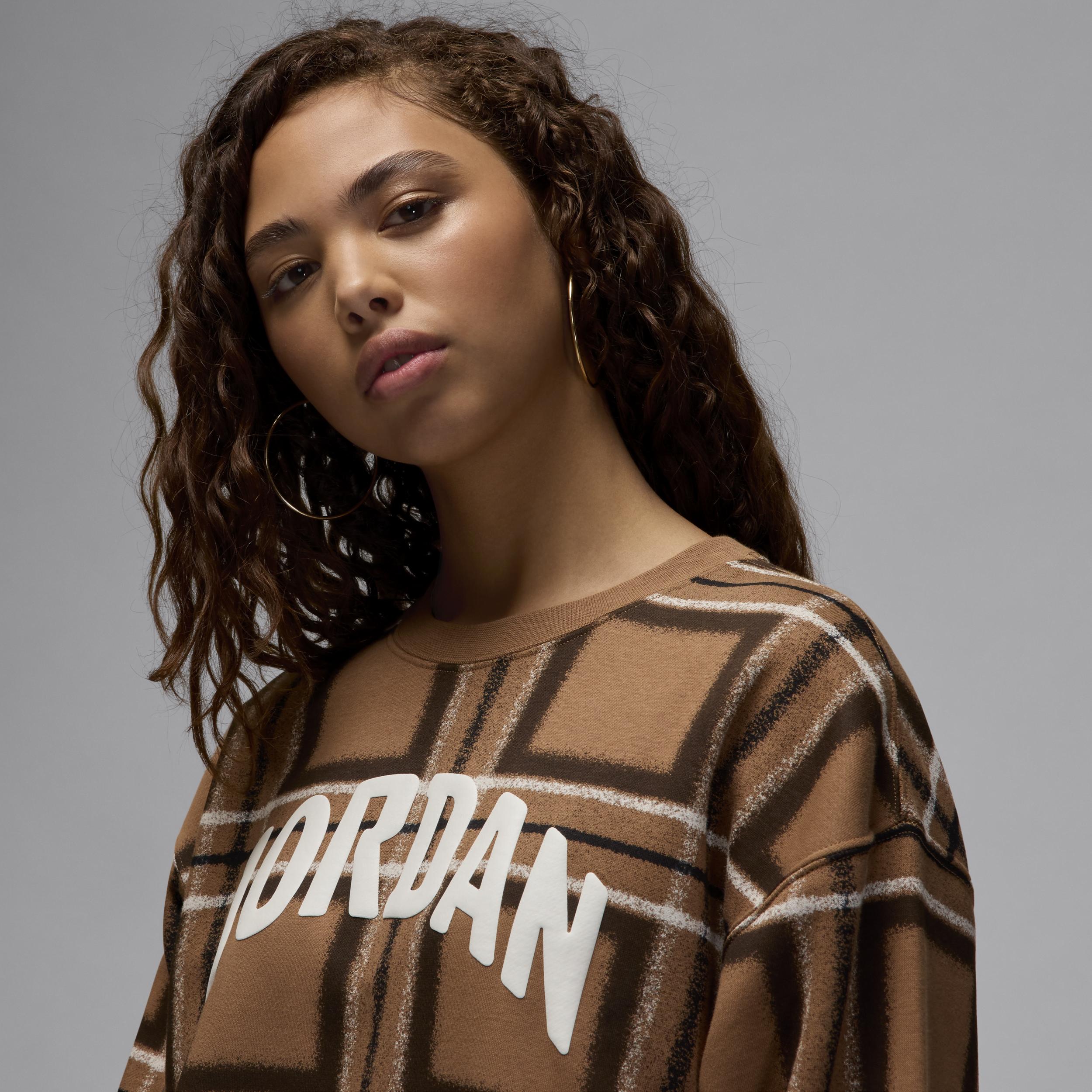 Womens Jordan Brooklyn Fleece Graphic Crew-Neck Sweatshirt | HM5498-223 Product Image