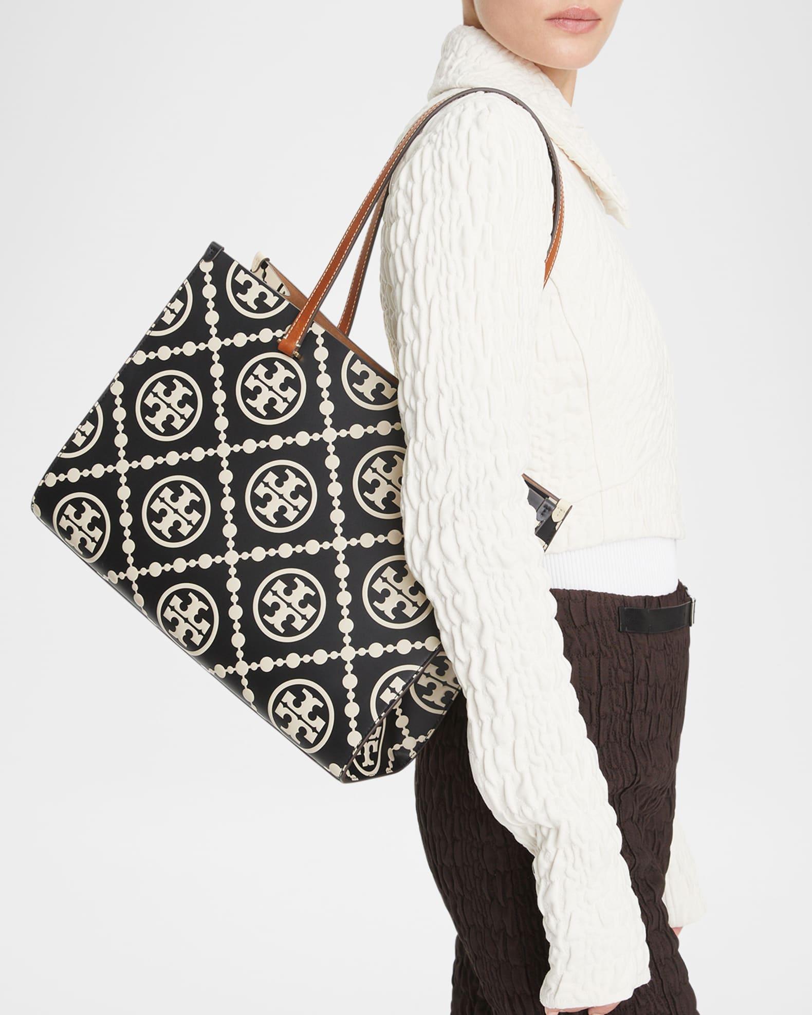 T Monogram Embossed Leather Tote Bag Product Image