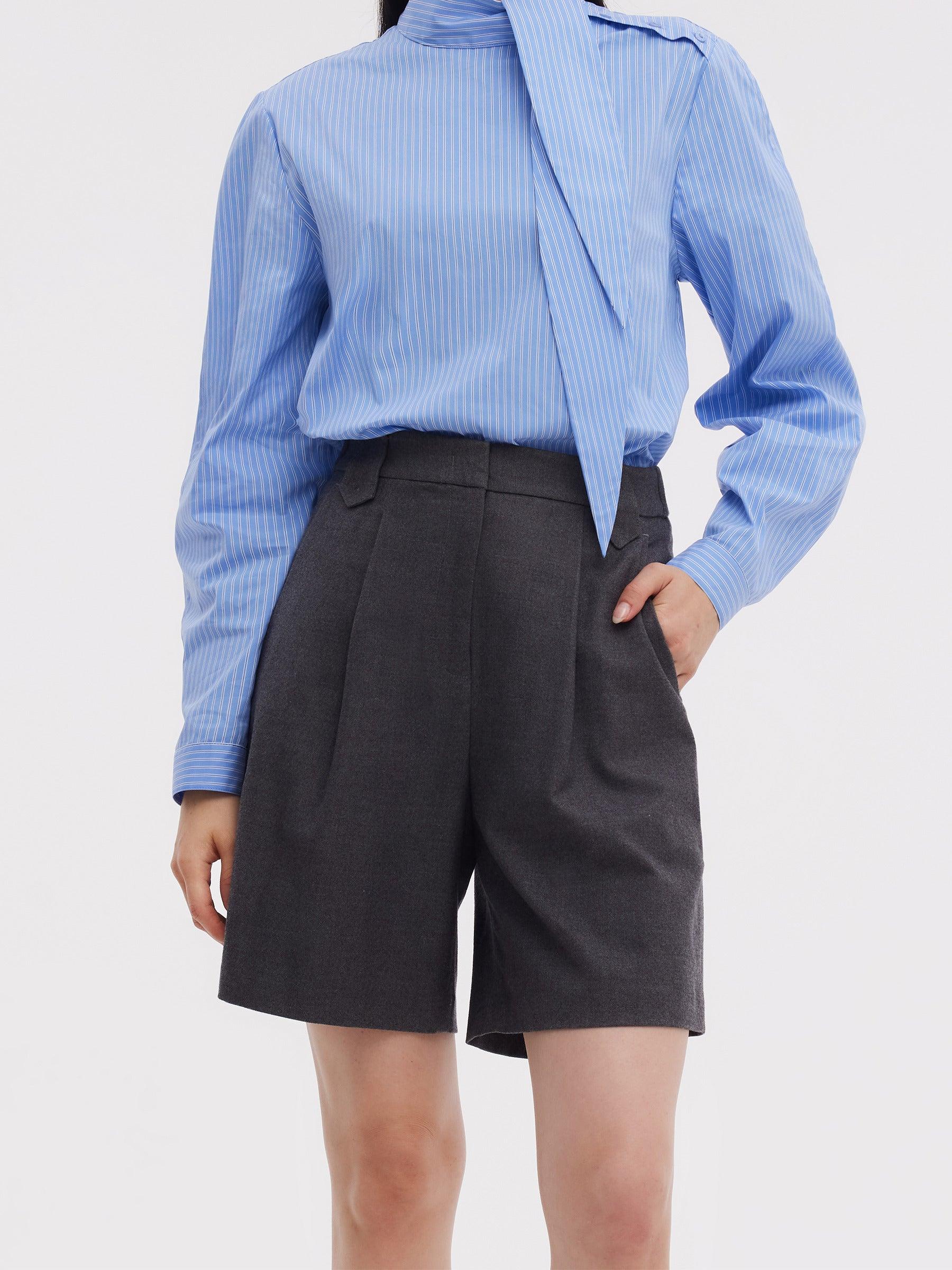 Wool Blend Women A-Line Shorts Product Image