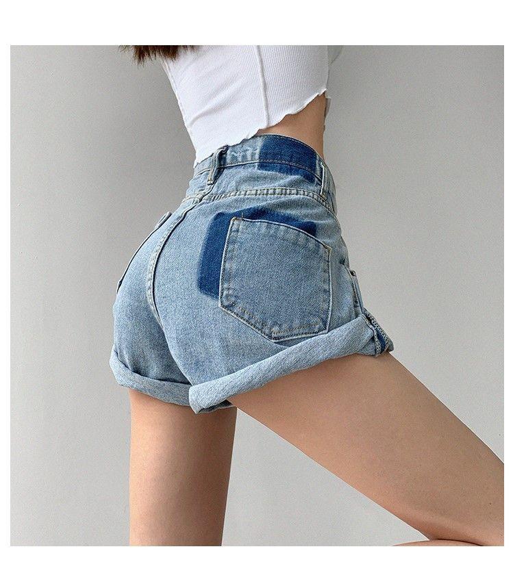 Rolled Denim Hot Shorts in 5 Colors Product Image