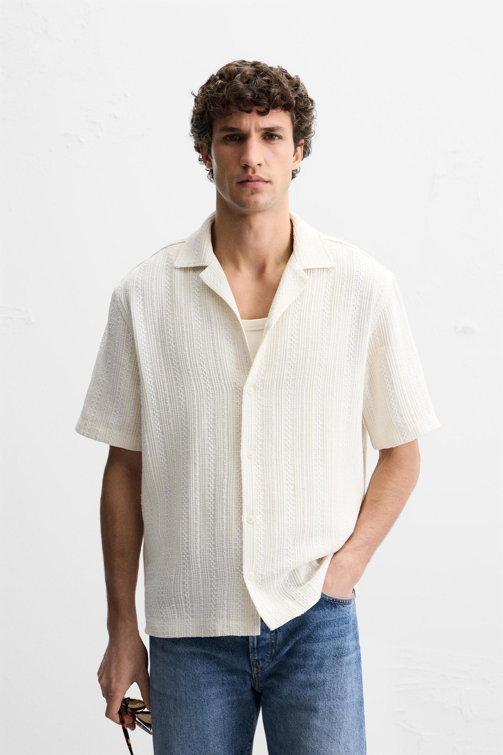 TEXTURED STRIPED SHIRT Product Image