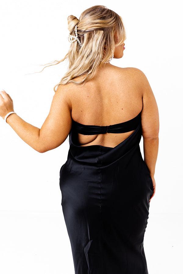 Glimpse Of Glamour Satin Maxi Curves Product Image