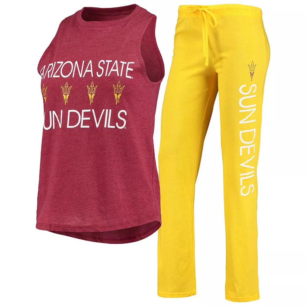 Women's Concepts Sport Maroon/Gold Arizona State Sun Devils Team Tank Top & Pants Sleep Set,  Product Image