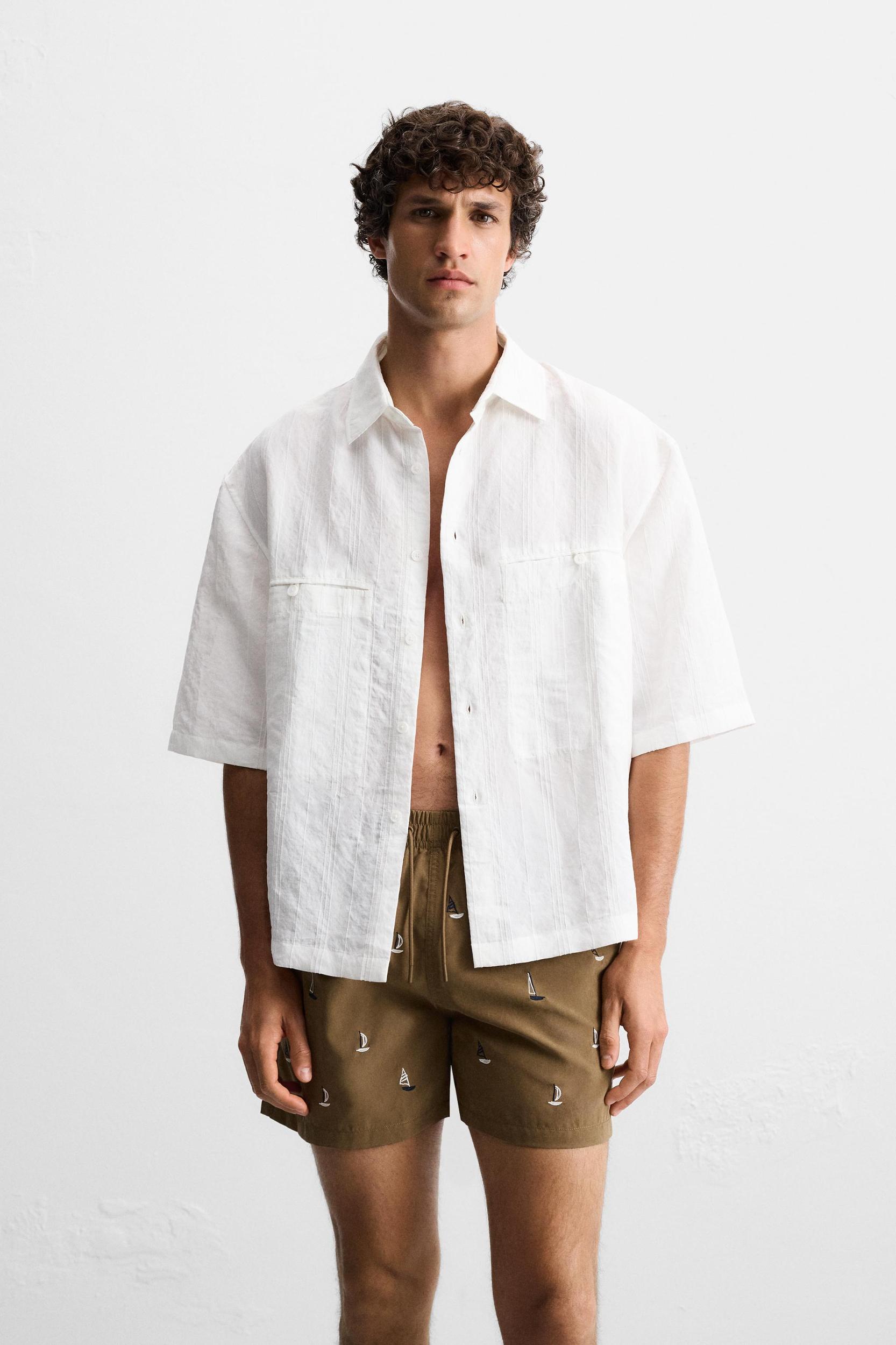 EMBROIDERED MID-LENGTH SWIMSUIT Product Image