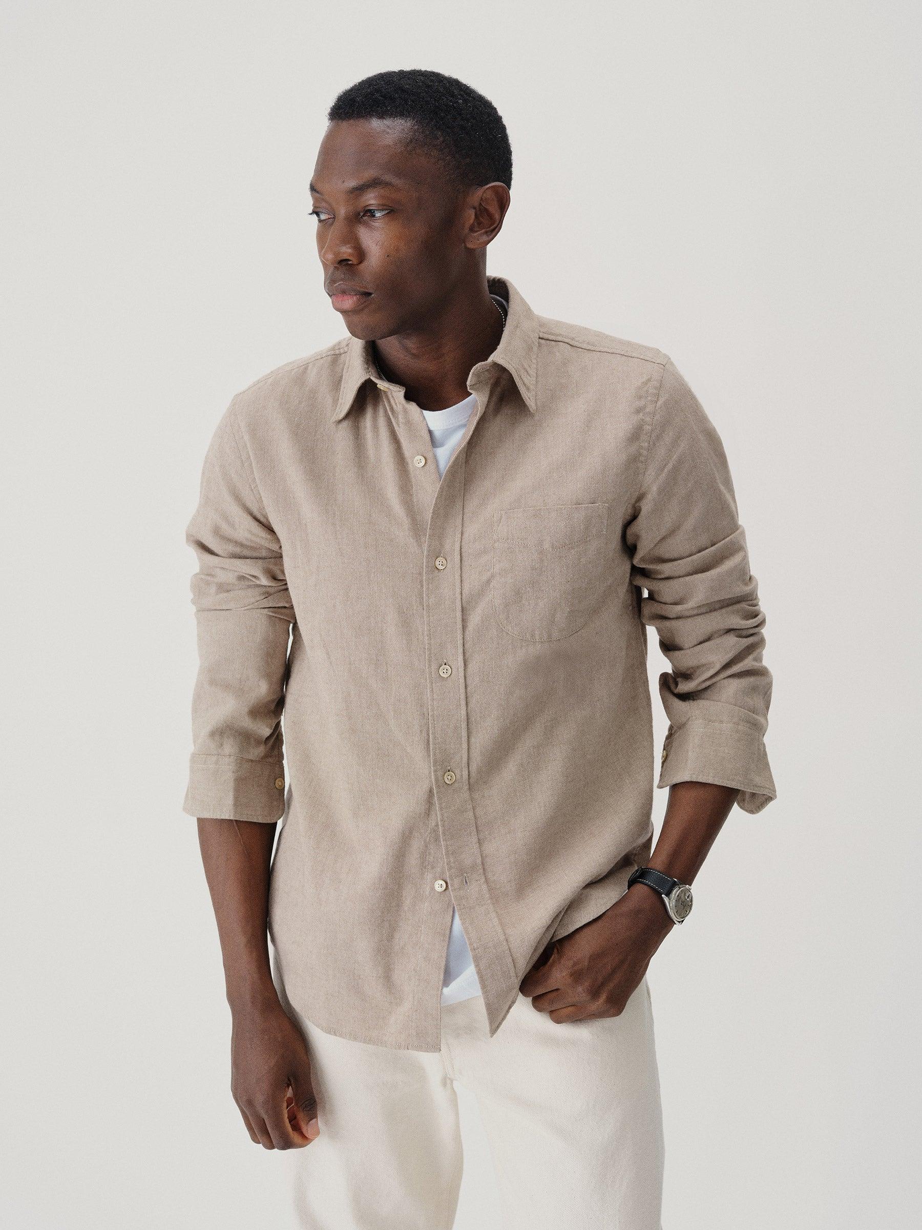 Heather Limestone Pacific Twill One Pocket Shirt Product Image