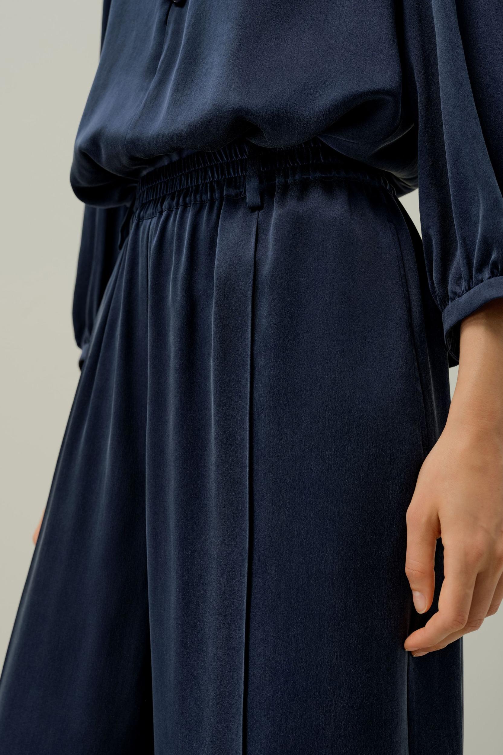 LILYSILK x Melissa Murrell Silk Suede Wide-Leg Pants Product Image