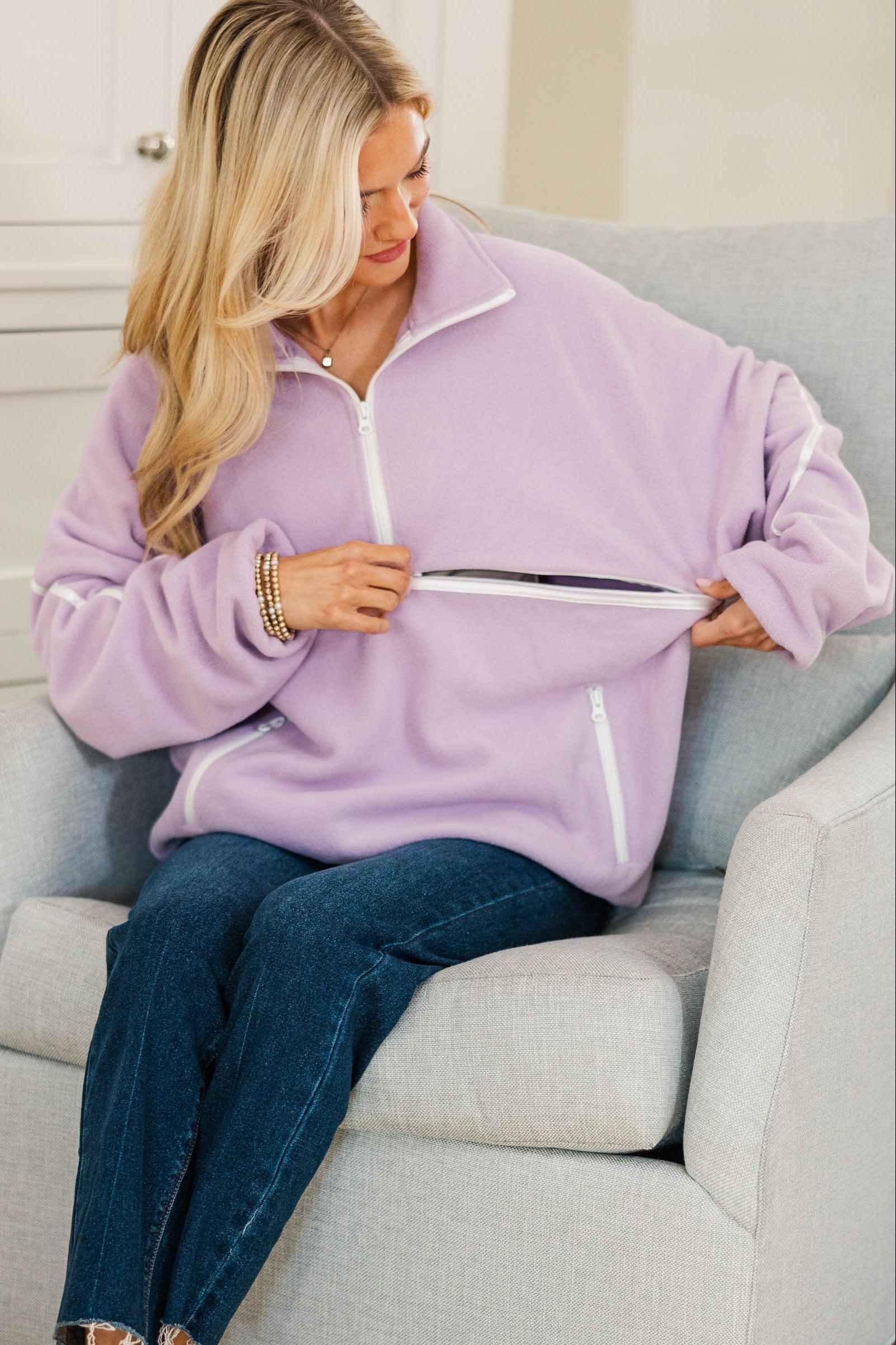 NURSING COLLECTION: Warm Wishes Lavender Lined Pullover Female Product Image
