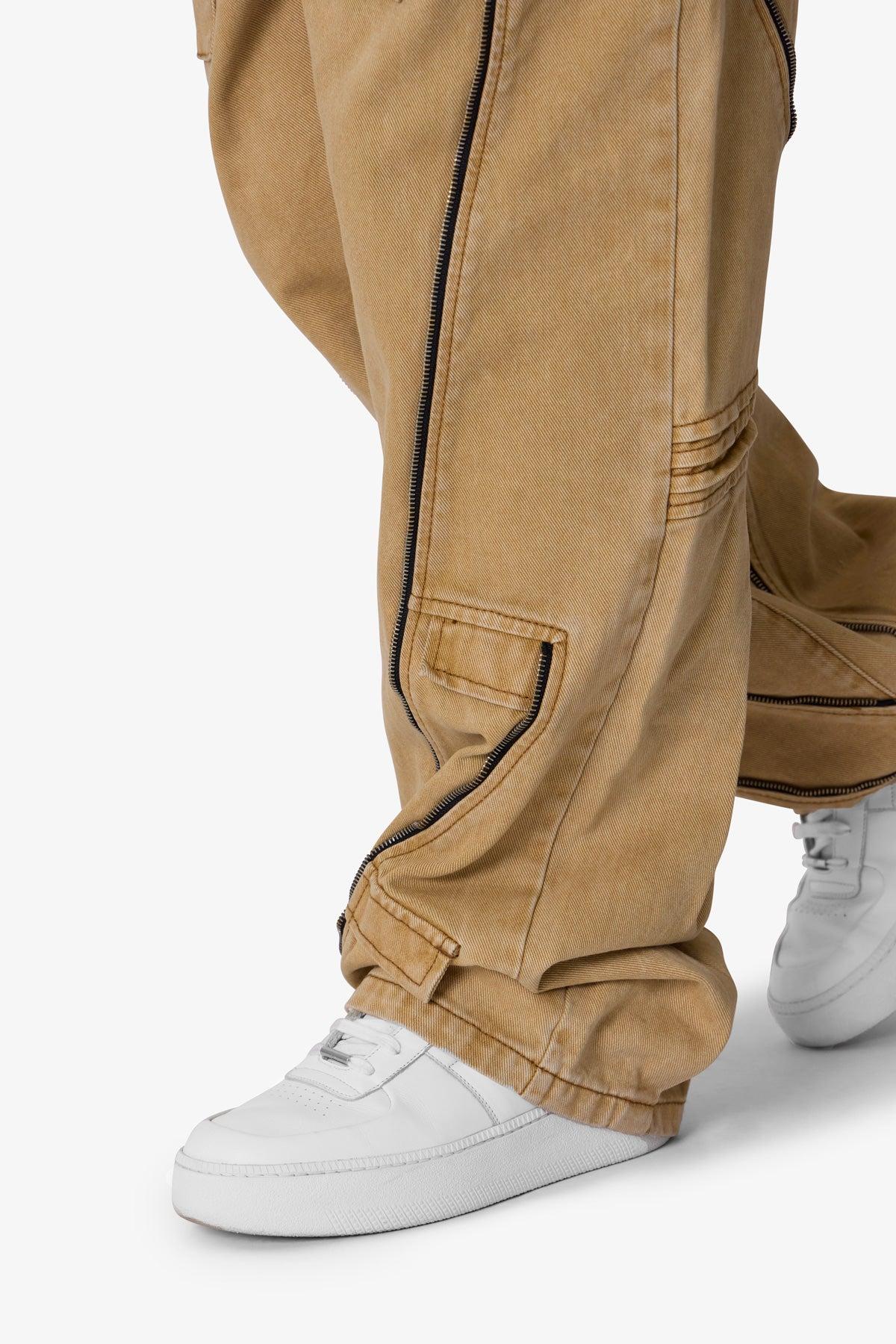 Ultra Baggy Grid Lock Denim - Brown Product Image