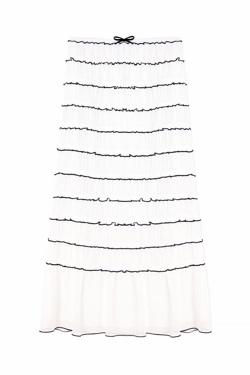 Chiffon Contrast Detail Skirt Product Image