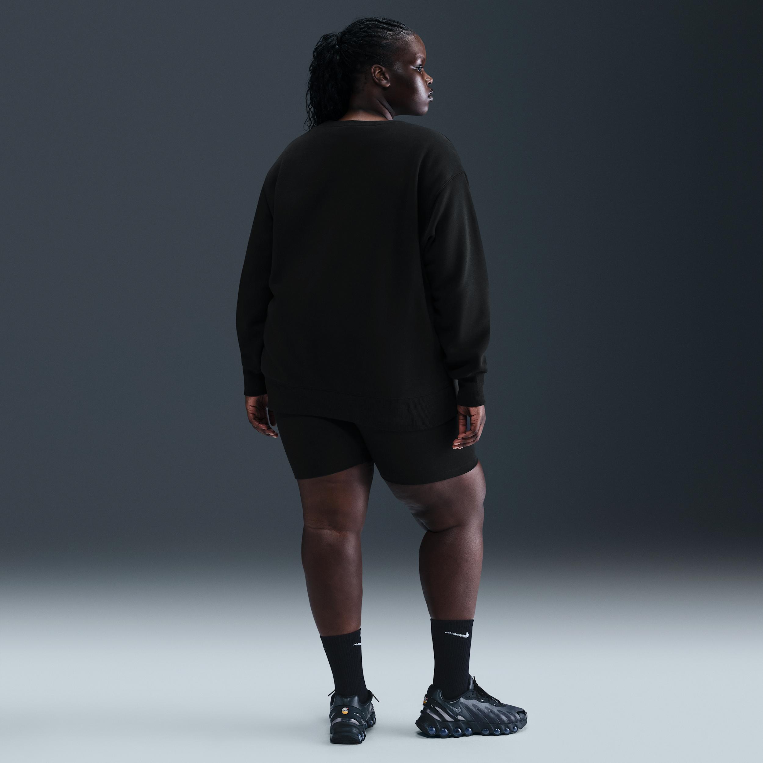 Womens Nike Sportswear Phoenix Fleece Oversized Crew-Neck Sweatshirt (Plus Size) | FZ4272-063 Product Image