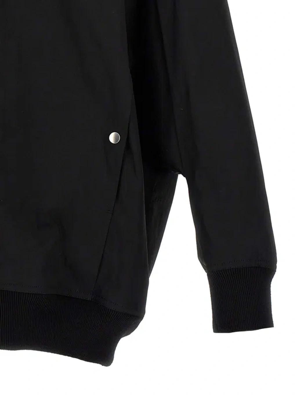 RICK OWENS Black Hollywood Jumbo Flight Bomber Jacket In 09 Black Product Image