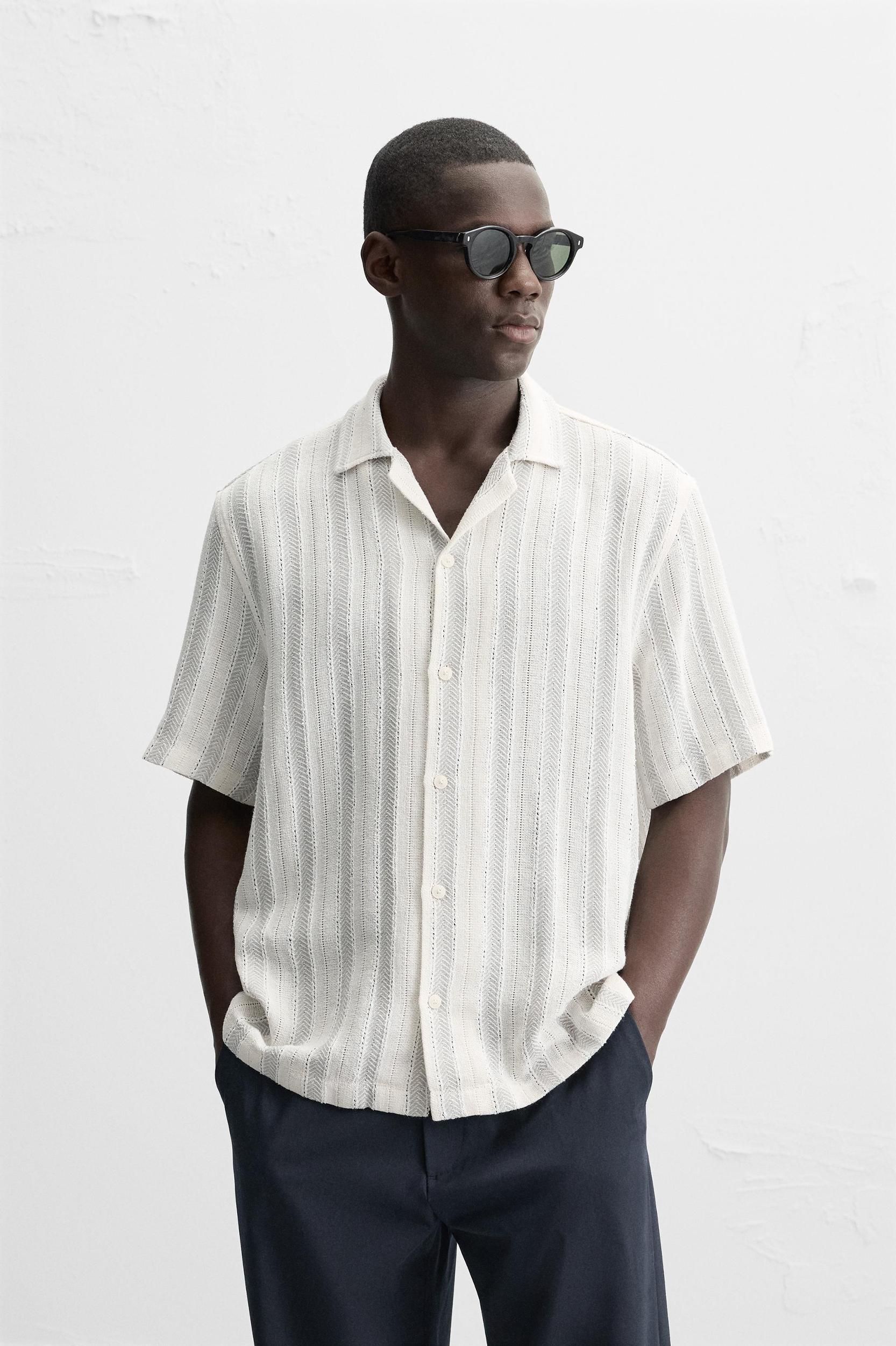 TEXTURED STRIPED SHIRT Product Image