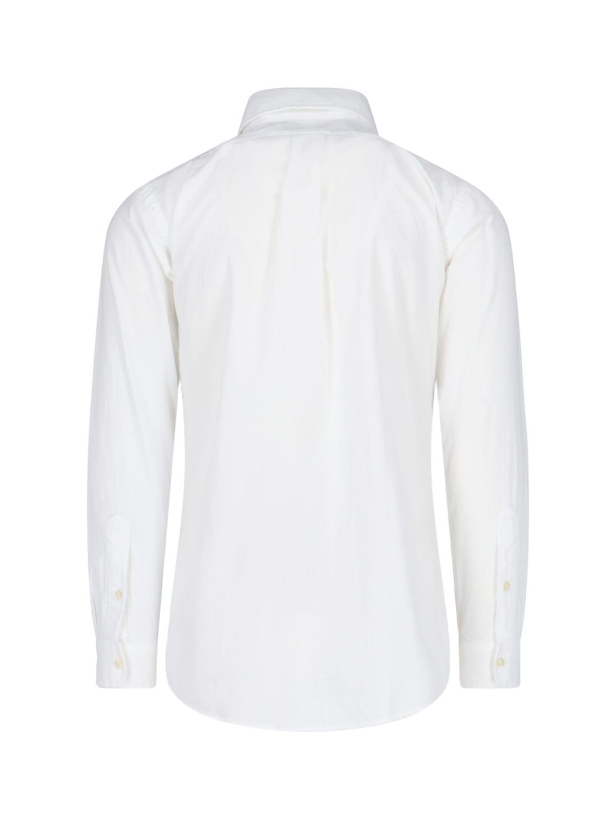 POLO RALPH LAUREN Long-sleeved Button-down Shirt With Tailored Fit In White Product Image