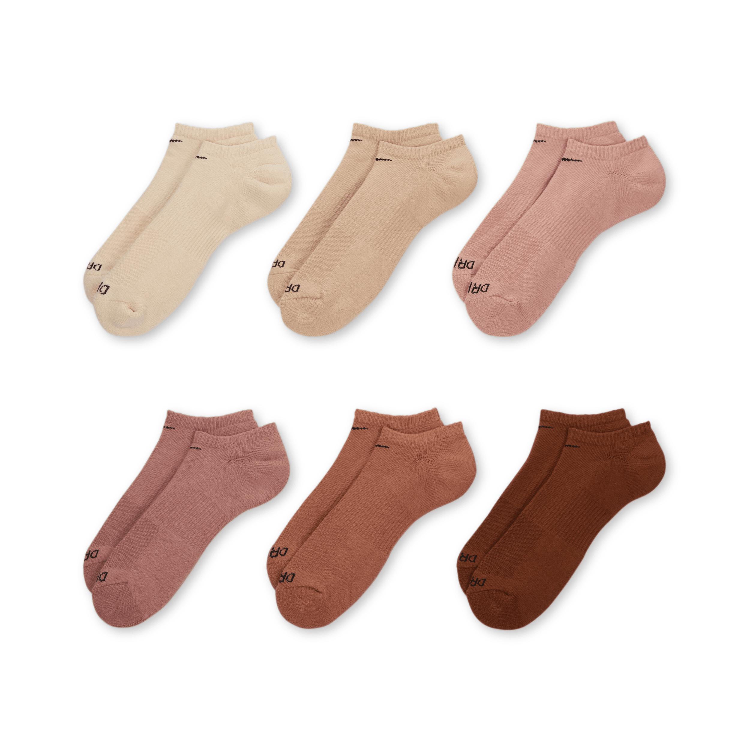 Nike Mens Everyday Plus Cushioned Training No-Show Socks (6 Pairs) | SX6898-904 Product Image