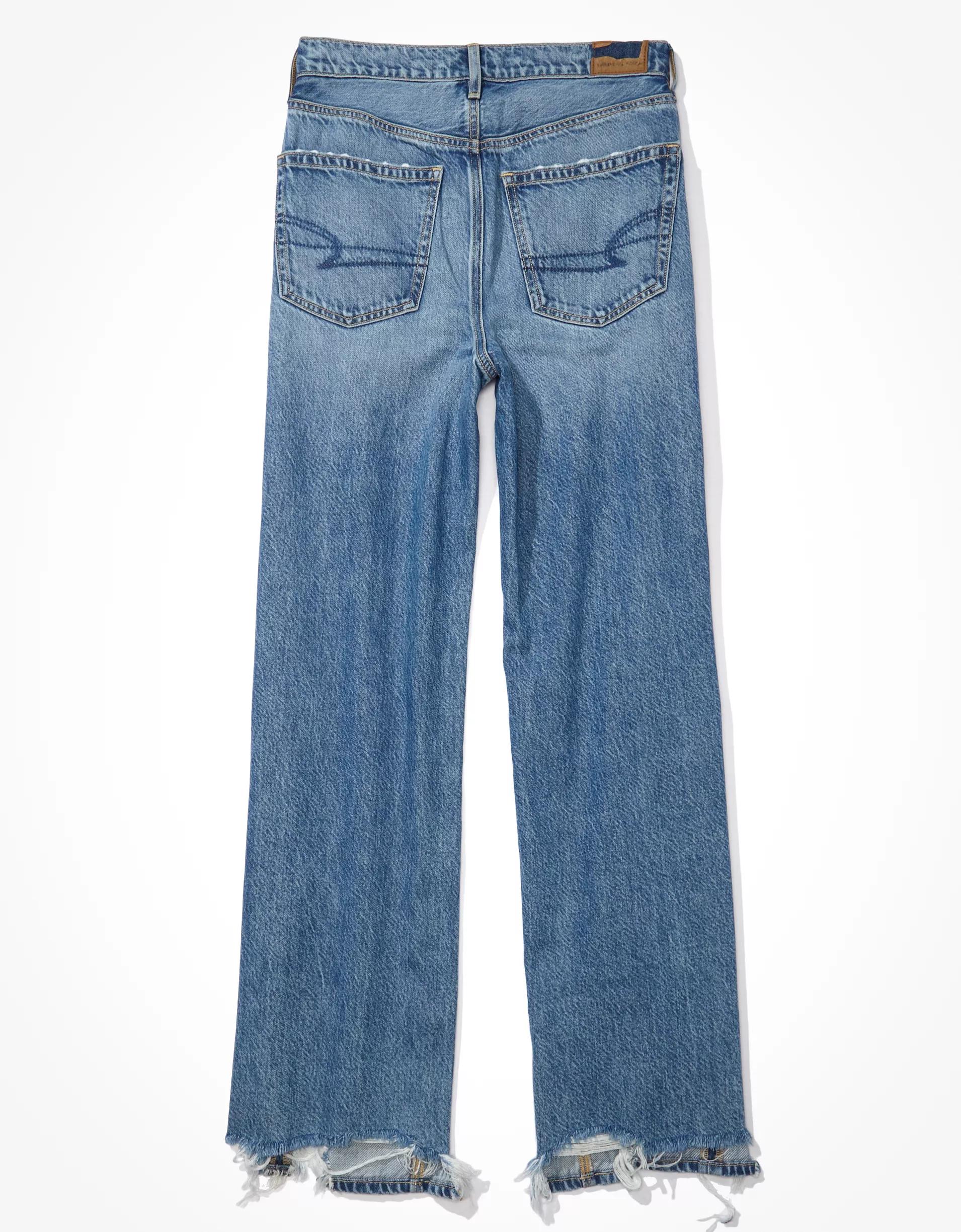 AE Dreamy Drape Super High-Waisted Baggy Wide-Leg Jean Product Image