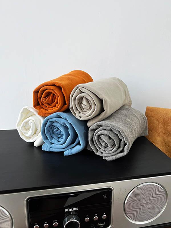 Long Sleeves Skinny Solid Color Split-Joint High Neck T-Shirts Product Image