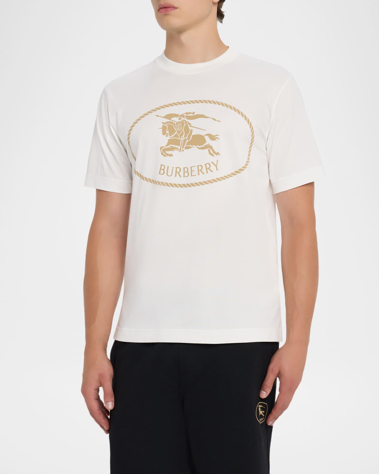 Men's Cotton Knight Stamp Graphic T-Shirt Product Image